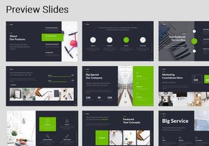 LORAN - Animated Powerpoint Business Presentation Template (GREEN)