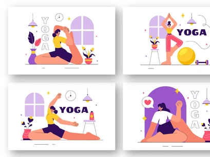 9 Yoga and Meditation Practices Illustration