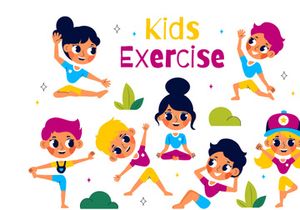 10 Happy Kids Exercise Illustration