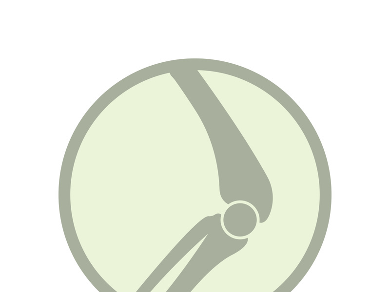 Joint bones vector logo design for orthopedic clinics and diagnostic centers