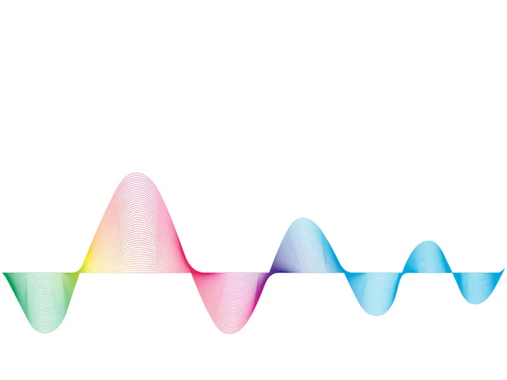 Sound waves vector illustration design template