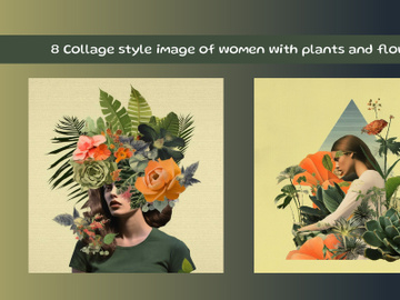 Collage style image of women with plants and flowers preview picture