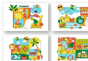 10 Summer Vacation Illustration