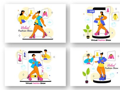10 Virtual Fashion Show Illustration