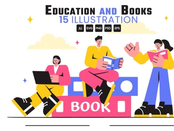 15 Education and Books Illustration preview picture