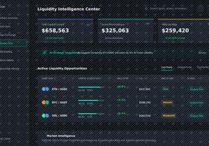 DeFi Liquidity Dashboard UI | Crypto Yield Farming & Asset Intel