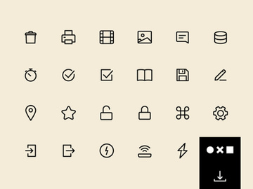 UI 100: A free set of SVG essential icons preview picture