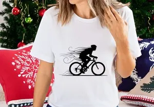 Cyclist speed motion blur black white minimalist vector art