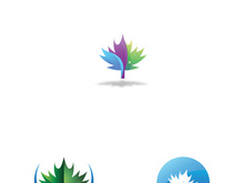 Maple leaf logo design with creative idea