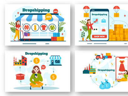 12 Dropshipping Business Illustration