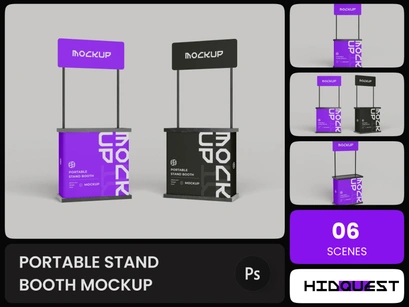 Portable Stand Booth Mockup