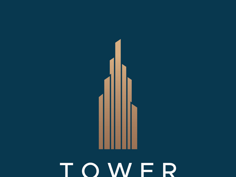 Eiffel Tower building logo design with a creative concept.