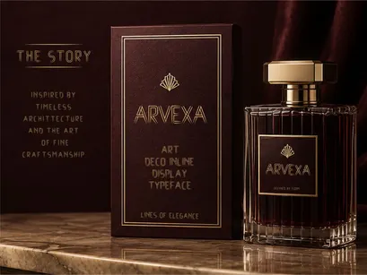 ARVEXA — Art Deco Inline Display Typeface