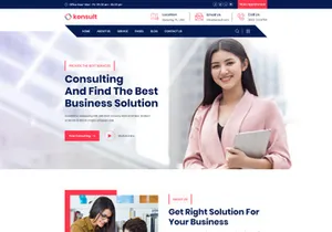 Business Consulting landing page