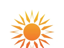 Creative sun concept logo illustration design template