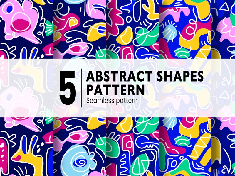 Seamless pattern abstract shapes