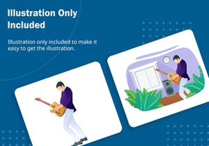 Guitar Practicing - Landing Page Illustration