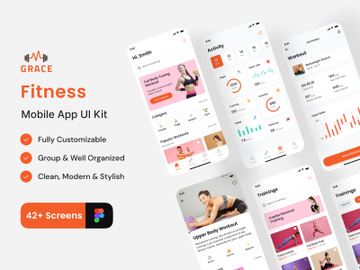 Grace - Fitness App UI Kit preview picture