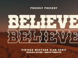 Believe - Vintage Western Slab Serif Font preview picture