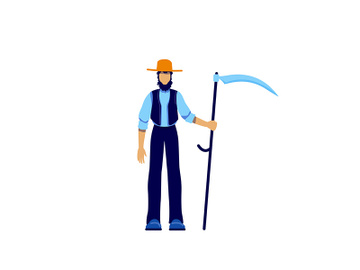 Amish flat color vector faceless character preview picture