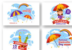 12 National Umbrella Day Illustration