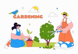 10 Gardening Vector Illustration