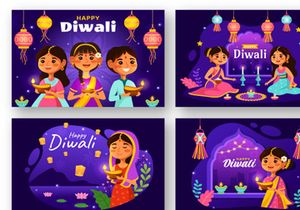 14 Happy Diwali Hindu Illustration