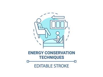 Energy conservation technique blue concept icon preview picture