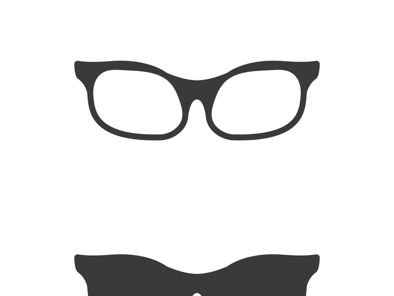 Glasses symbol vector icon