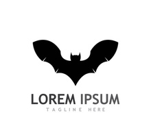 creative night bat silhouette logo.