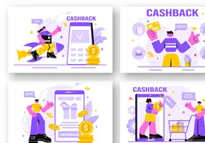 18 Cashback Vector Illustration