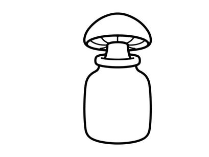 Botol kaca kosong dengan tutup untuk kerajinan Halloween. Wadah transparan ideal untuk dekorasi DIY dan penyimpanan seram.