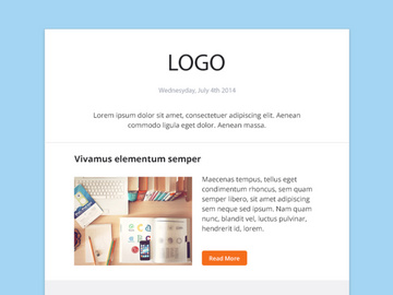 xhtml newsletter template preview picture