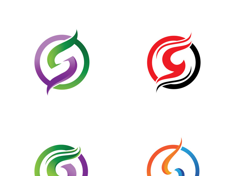 S logo design letter vector graphic