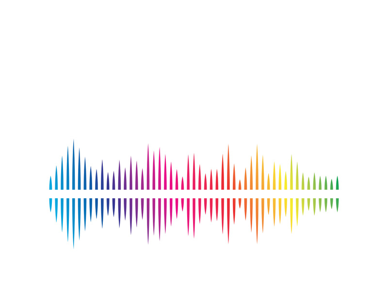 Sound waves vector illustration design template