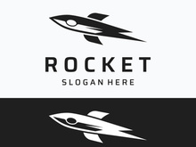 Creative and modern rocket logo,starship launch template.