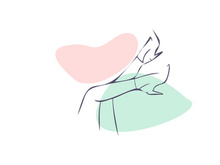 Line art portrait woman, Flower face one line vector illustration