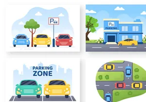 15 Valet Parking Car Illustration