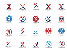 X letter initial logo business company name