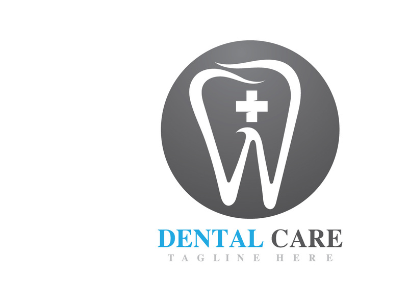 Dental care logo vector icon design