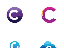 Modern colorful C letter initial logo.