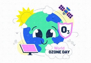 Ilustración del Día Mundial de la Capa de Ozono