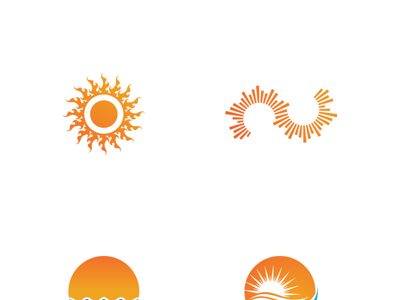 Sun  Logo and icon  Template design