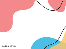 Hand drawn minimalist fluid shapes background