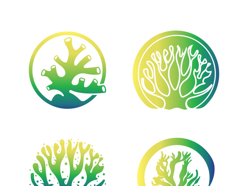 Corals icon logo design and symbol illustration vector