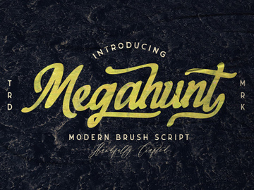 Megahunt - Brush Script Font preview picture