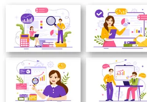 12 Market Research and Analysis Illustration