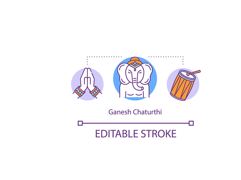 Ganesh Chaturthi concept icon