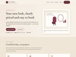 Salon Website Template — Home, Price List & Bookings (HTML) preview picture