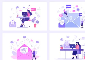 20 Email Marketing Vector Illustration